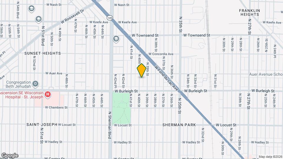3154 N 40th St Map and Location Details