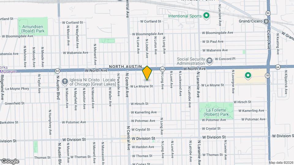 1511 N Linder Ave Map and Location Details