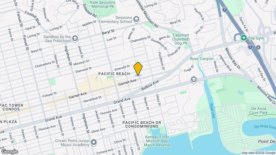 2076 Garnet Ave Map and Location Details