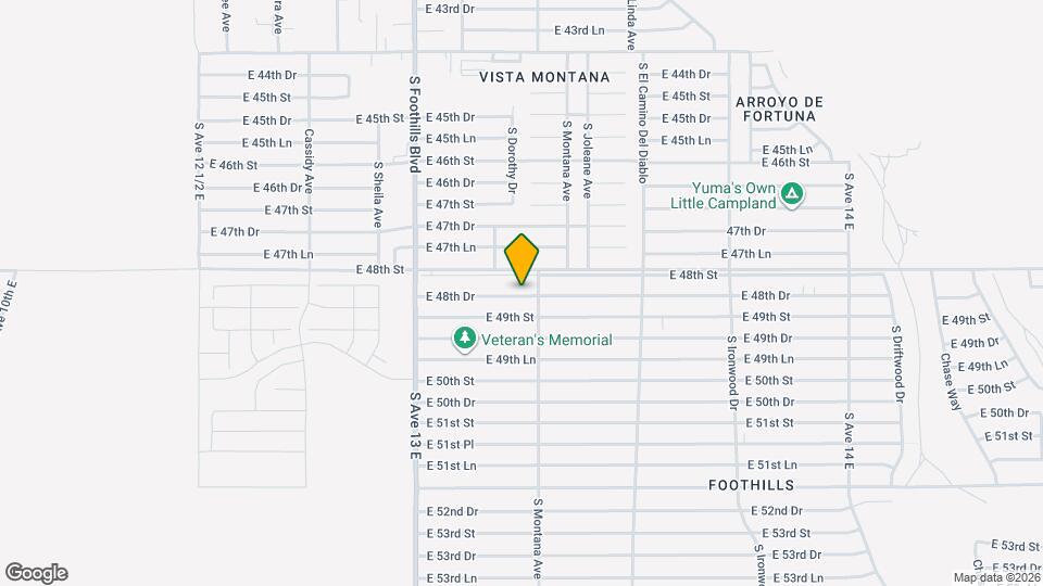 13298 E 48th Dr Map and Location Details