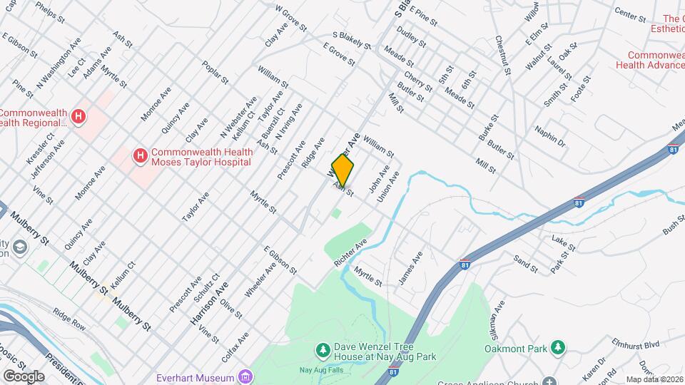 1730 Ash St Map and Location Details