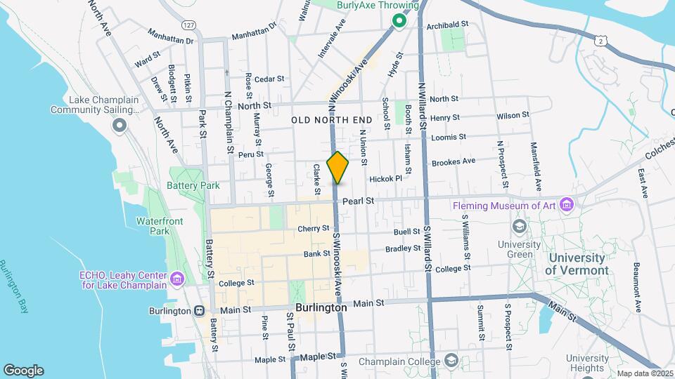 14 1/2 N Winooski Ave Map and Location Details