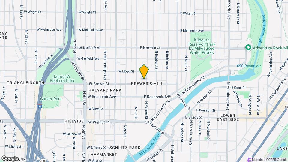 2013 N Palmer St Map and Location Details