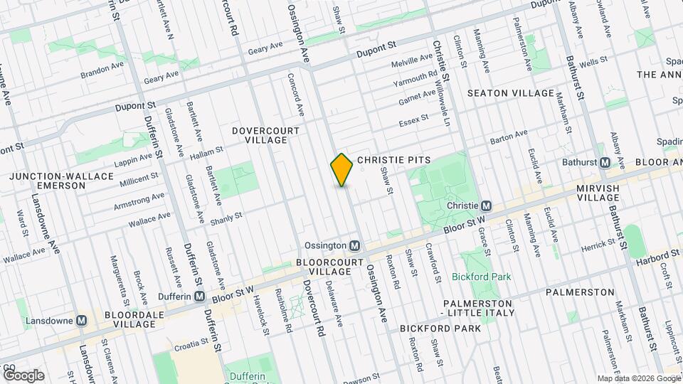 846 Ossington Ave Map and Location Details