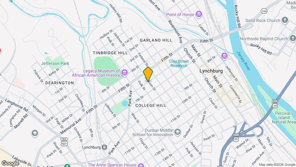 601 Jackson St Map and Location Details