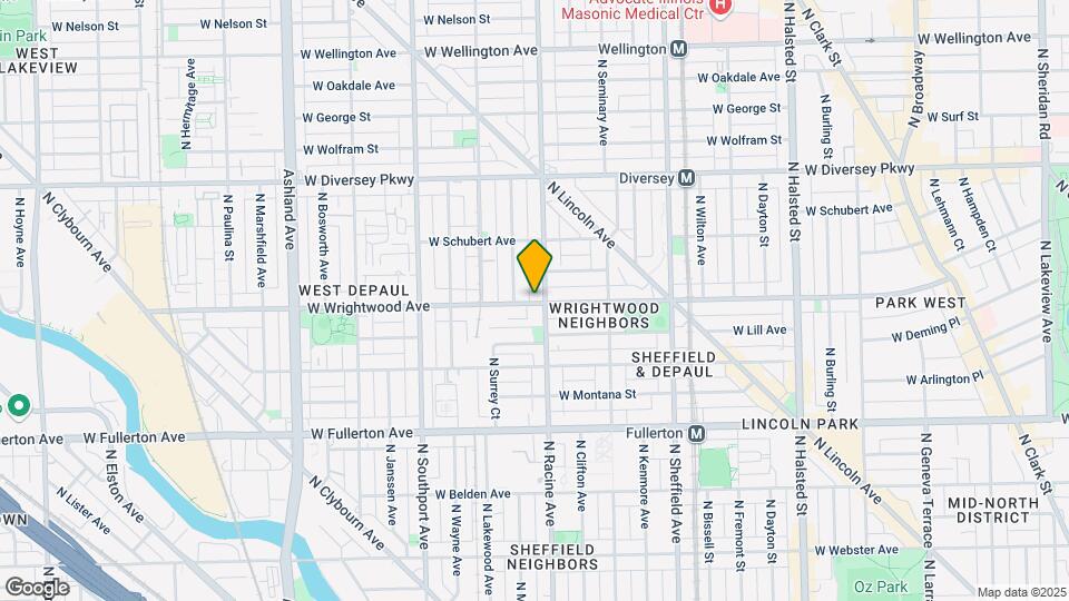 1210.1 W Wrightwood Ave Map and Location Details