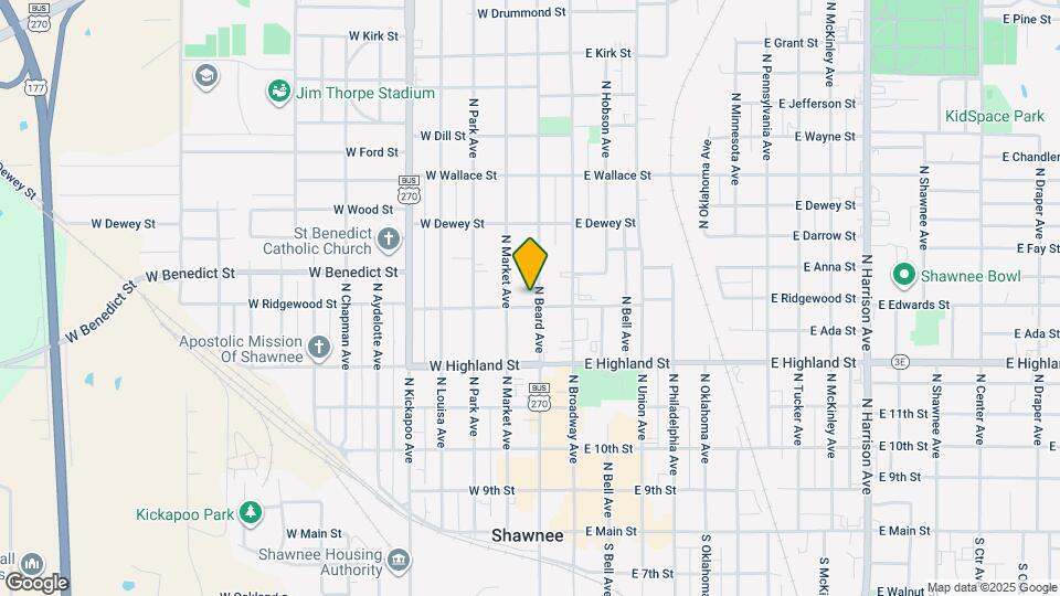 610 N Beard Ave Map and Location Details