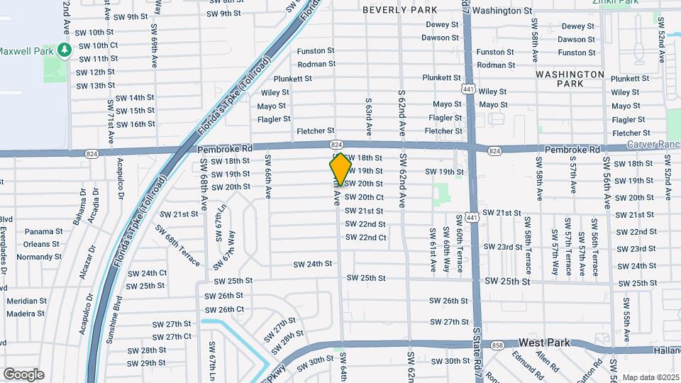 6337 SW 20th Ct Map and Location Details