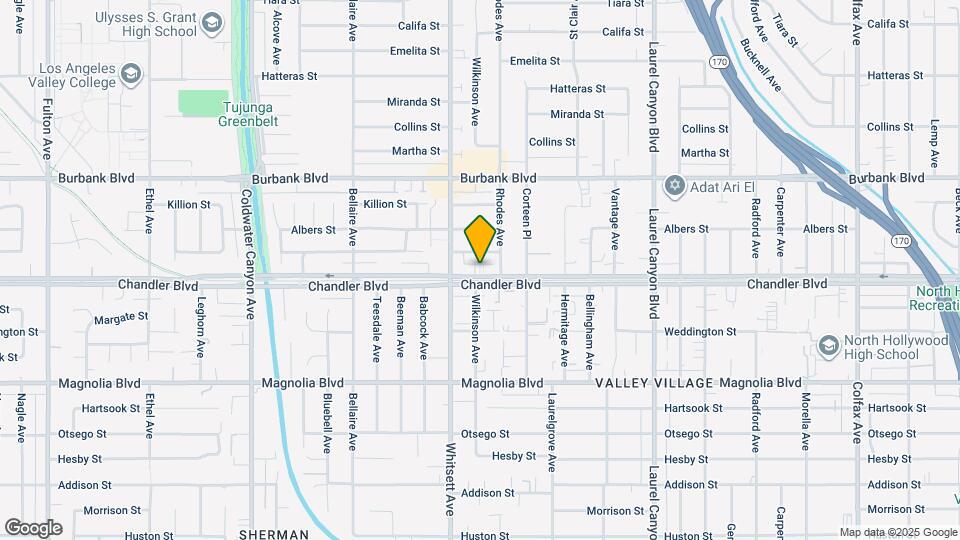 12429 Chandler Blvd Map and Location Details