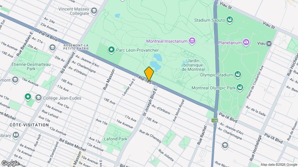 5050 Pie-IX Boul Map and Location Details