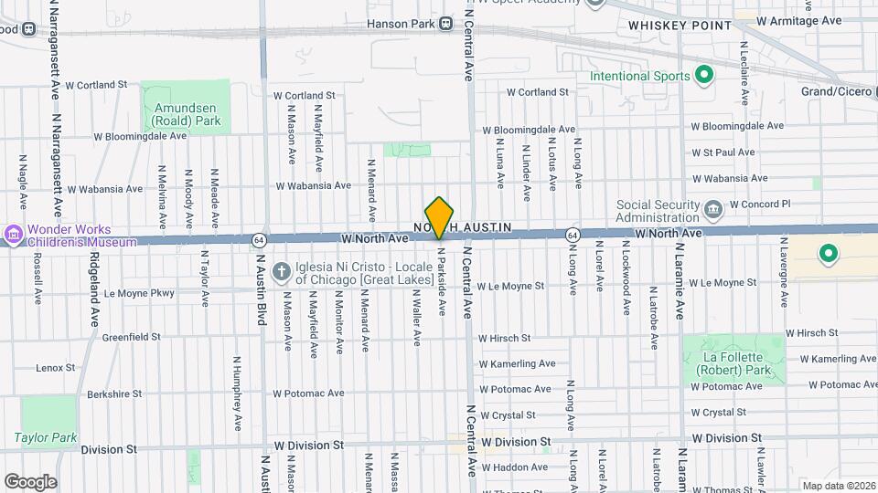 1550 N Parkside Ave, Unit 205 Map and Location Details