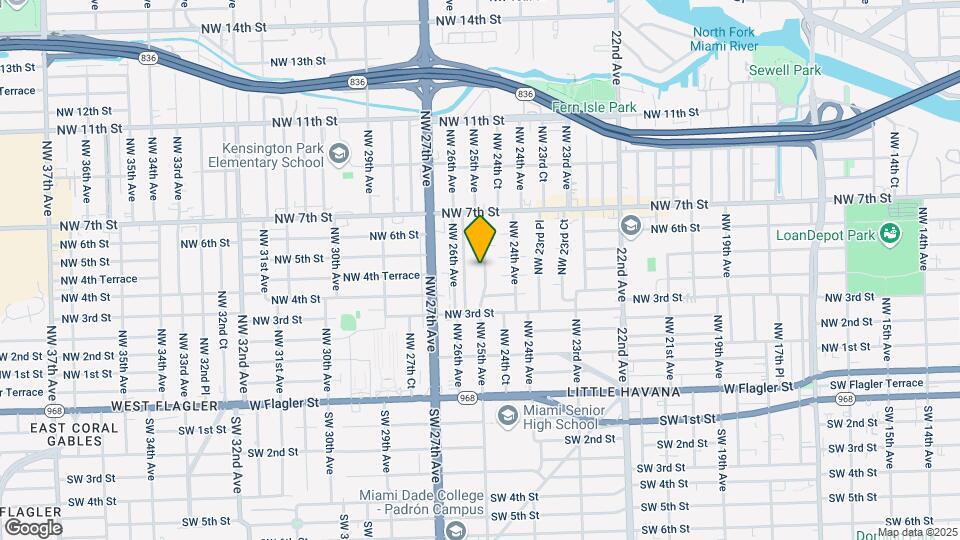 454 NW 25 Ave Map and Location Details