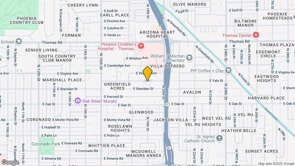 1851 East Yale Street Apartments Mapa y Detalles de la Ubicación