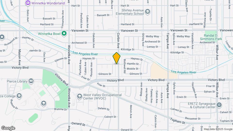 6513 Corbin Ave Map and Location Details