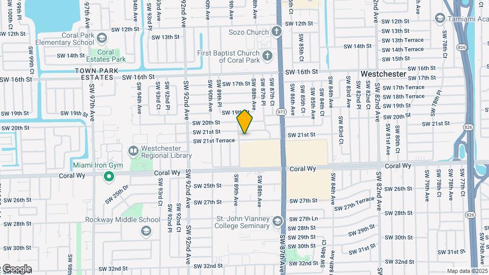 8845 SW 21st Terrace Map and Location Details