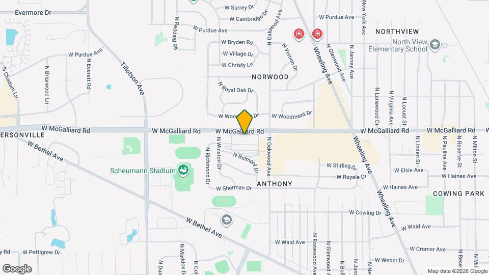 Yugo Muncie Varsity House Mapa y Detalles de la Ubicación