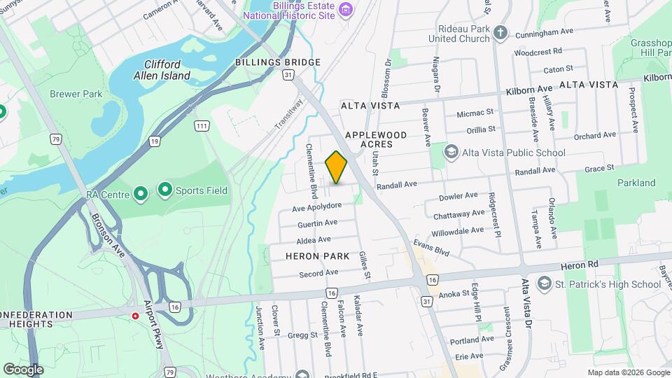 1166 Rockingham Av Map and Location Details