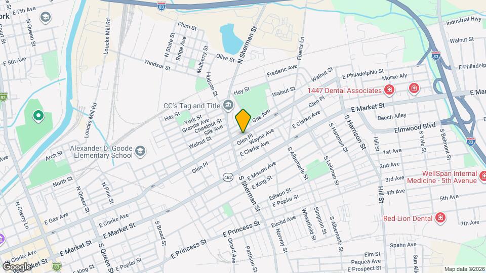 830 E Philadelphia St Map and Location Details