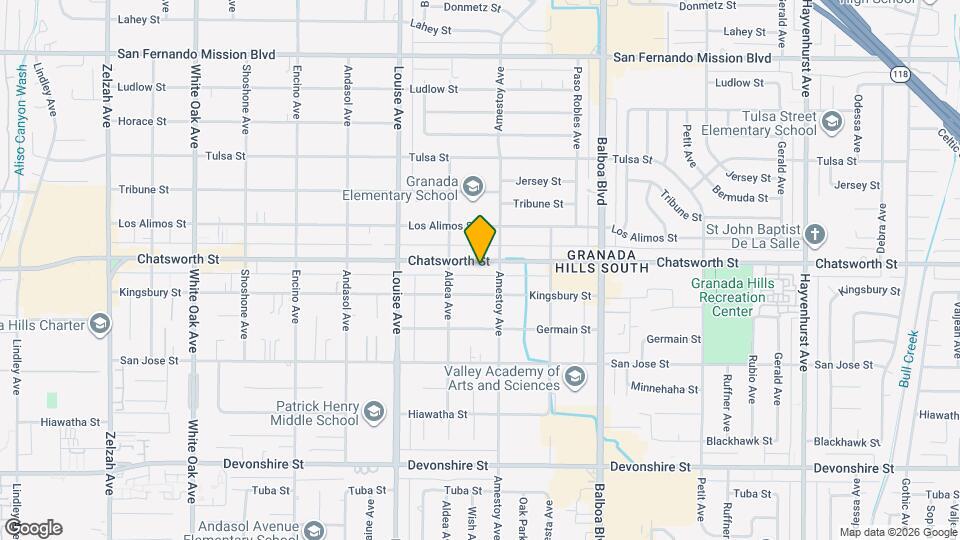 17154 Chatsworth St Mapa y Detalles de la Ubicación