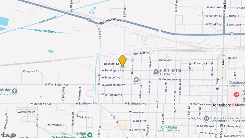 1302 W Huntington Ave Map and Location Details