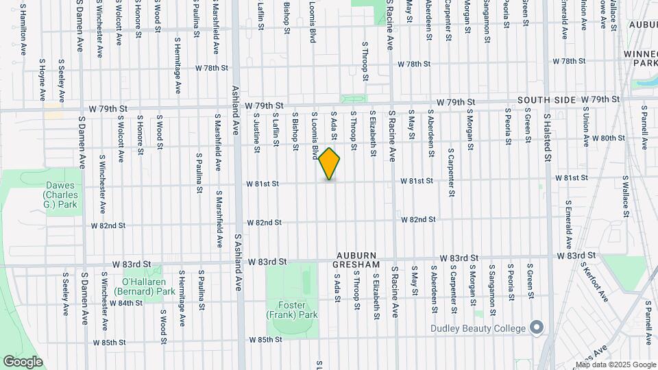 8100 S Ada St Map and Location Details