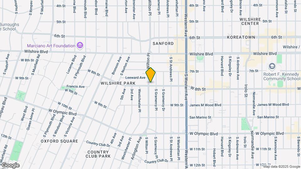 756 S Wilton Pl Map and Location Details