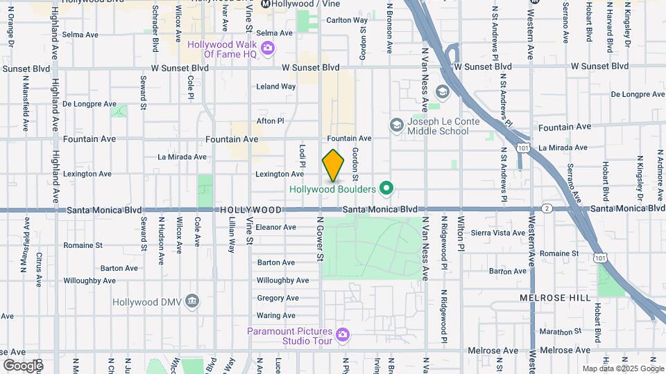 1137 N Beachwood Dr Map and Location Details