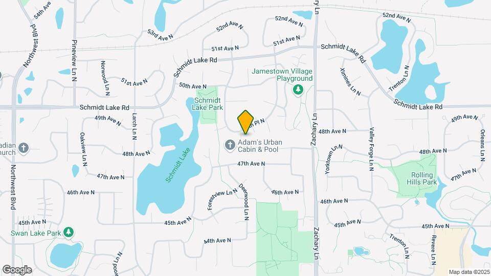 4840 Evergreen Ln N Map and Location Details