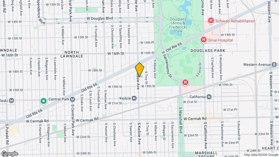 1829 S Kedzie Ave, Unit G Mapa y Detalles de la Ubicación