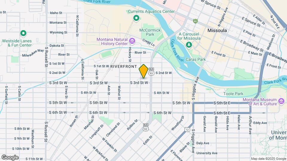 538 S 3rd St W Map and Location Details