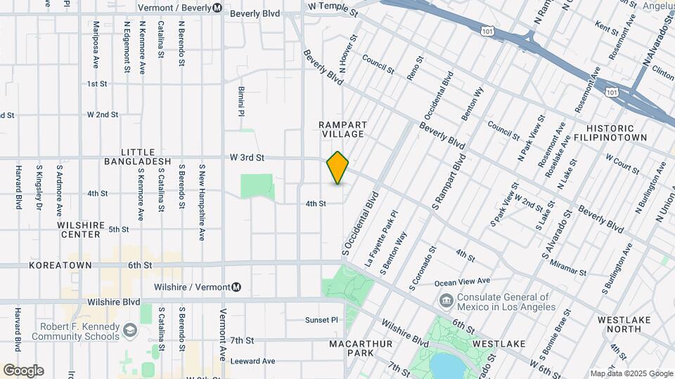 357 S Hoover St Map and Location Details