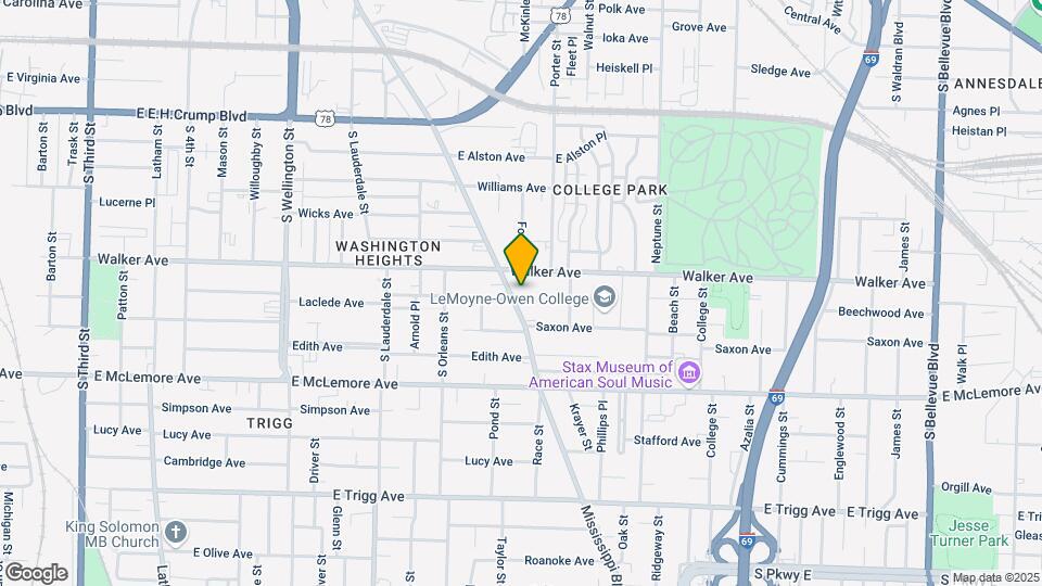 1036 Mississippi Blvd Map and Location Details