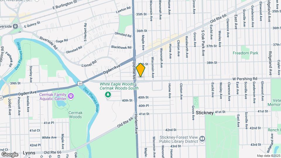 7130-7140 Pershing Rd Map and Location Details