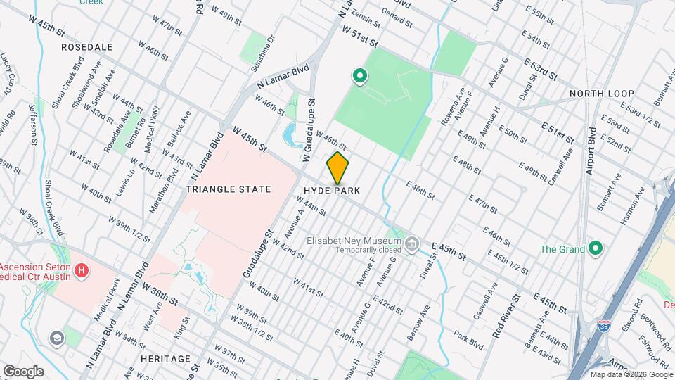 4501 Avenue B Map and Location Details