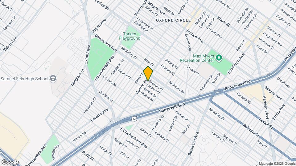 6119 Castor Ave, Unit 2 Map and Location Details