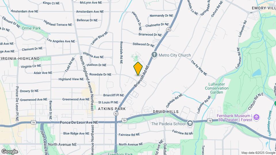 906 Briarcliff Rd NE Map and Location Details