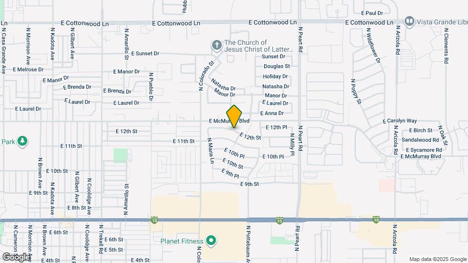 1355 E 12th St Map and Location Details