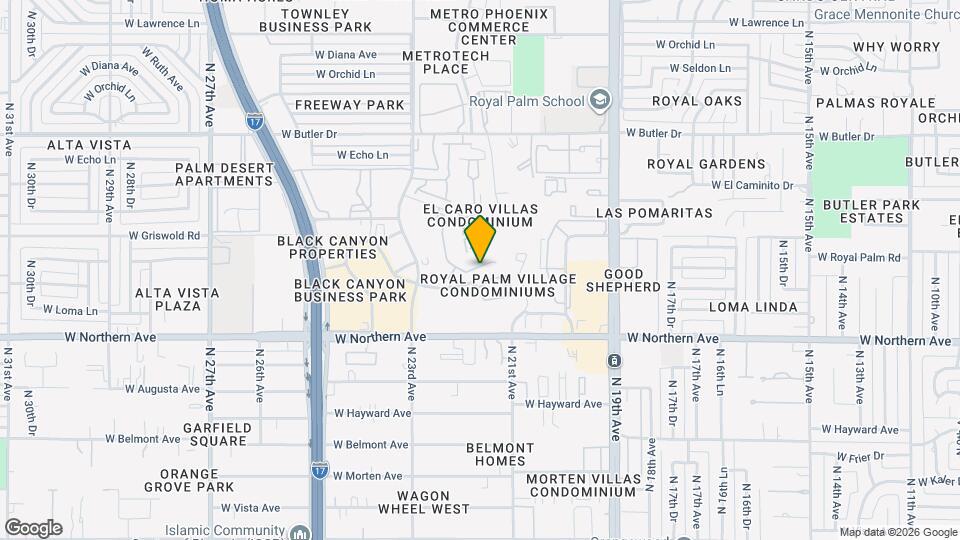 2169 W Harmont Dr Mapa y Detalles de la Ubicación