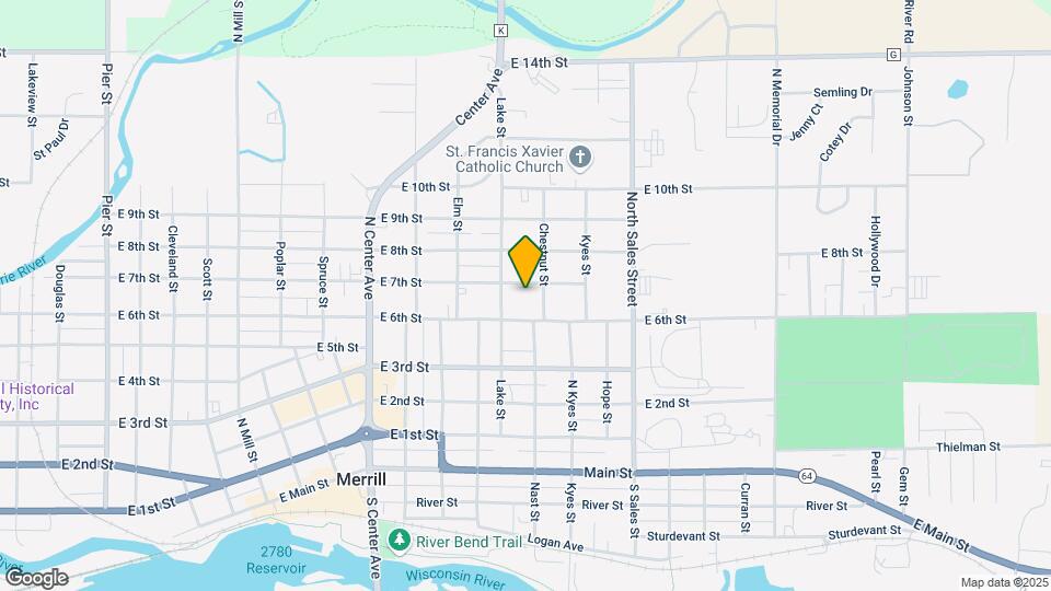 1607 E 7th St Map and Location Details