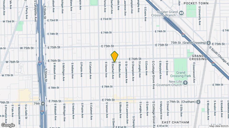 7621 S Eberhart Ave Map and Location Details