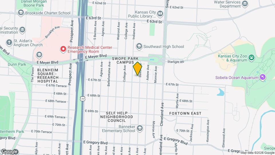 6656 Bales Ave Map and Location Details