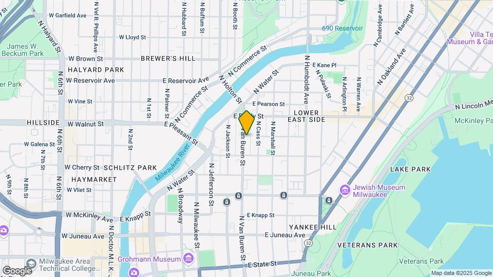1638 N Van Buren St Map and Location Details