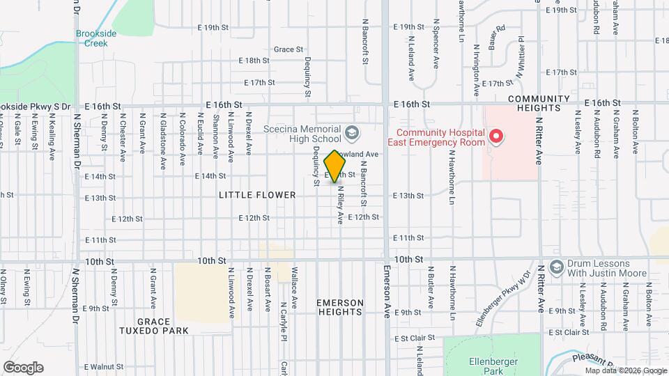 1316 N Riley Ave Map and Location Details