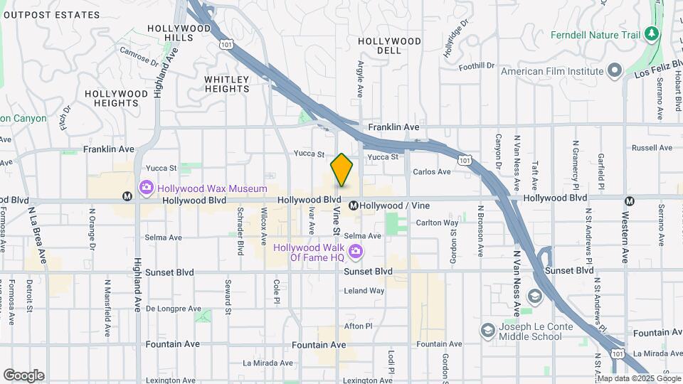 6253 Hollywood Blvd Map and Location Details