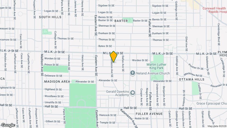 848 Kalamazoo Ave SE Map and Location Details