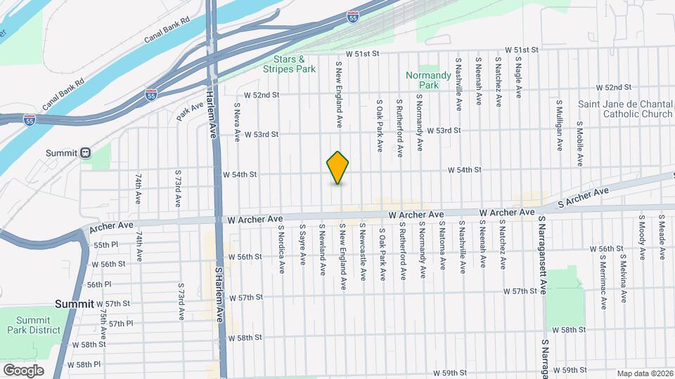 5424 S New England Ave Mapa y Detalles de la Ubicación