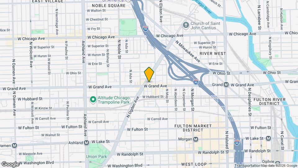 1218 W Grand Ave Map and Location Details