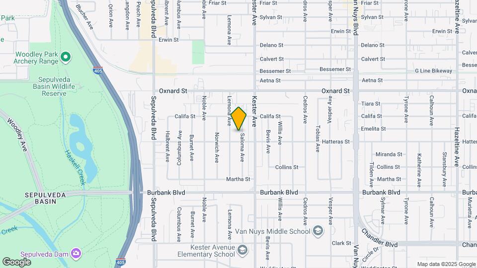 5815 Saloma Ave Map and Location Details