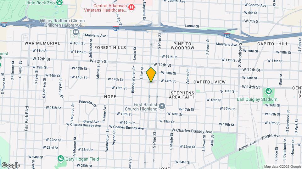 1415 S Cedar St Map and Location Details