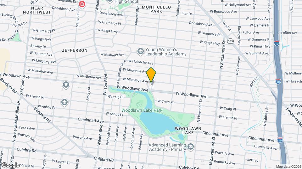 2102 W Mistletoe Ave Map and Location Details